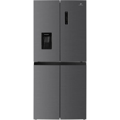Continental Edison – Réfrigérateur 4 portes inox 446L – Total No Frost – L79 cm x H180 cm – Classe D – Contrôle électronique et éclairage LED