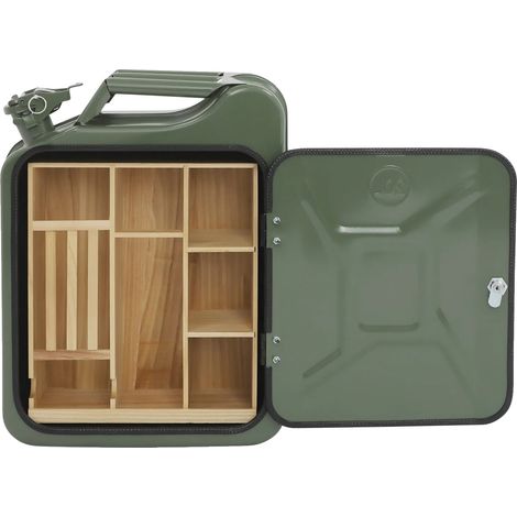 Tragbare Jerrycan Whiskey Bar, Robustes Design, Effiziente Lagerung, grün (1/2)