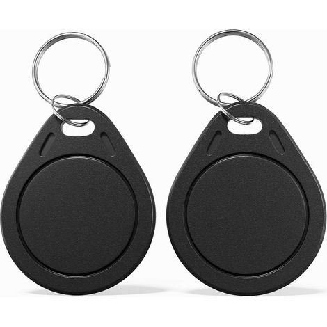 Lot de 10 porte-clés RFID noirs, 1K 13,56 MHz, ISO14443A, pour le contrôle d'accès. (1/5)