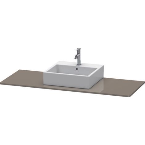 Consolle Duravit XSQUARE 16x1400x550mm con ritaglio centrale in flanella grigio lucido (1/3)