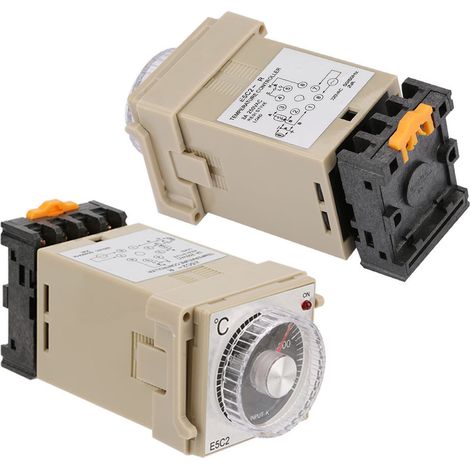 Contrôleur de température analogique à cadran E5C2-R, instrument de contrôle de température sur rail DIN (1/5)