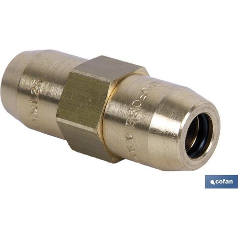 COFAN conect. doble r tubo 12x1,5-12x1,5 , Conector doble raufoos para tubos desde 6mm hasta 15mm de exterior.