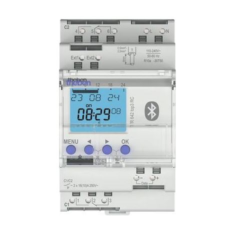THEBEN TR 642 TOP3 RC BLE MINUTERIE ANNUELLE NUMÉRIQUE AVEC 2 CANAUX ET FONCTION ASTRONOMIQUE, BLUETOOTH/APPLICATION, INTERRUPTE