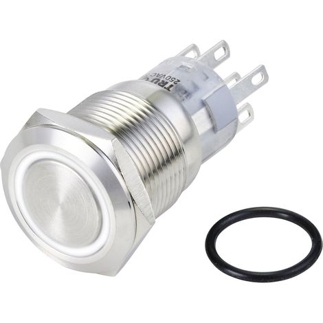 TRU COMPONENTS TC-10090972 LAS1-AGQ-22E/W/24V/S Vandalismusgeschützter Drucktaster 250 V/AC 3 A 2 x