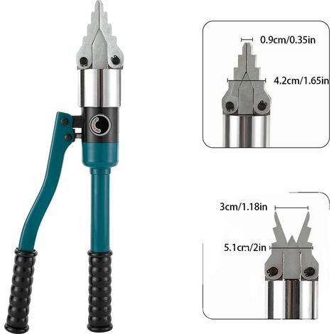 Separador hidráulico de bridas, capacidad de 8 toneladas, diseño ergonómico, azul/negro. (1/2)