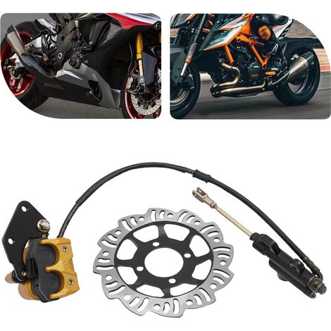 Kit de Frein Hydraulique, Type de Frein Hydraulique Arrière, Longueur de Tuyau de Frein de 50 cm, Taille du Paquet de 55103.5 cm, Poids Brut de 1.45 kg, Compatible avec les Motos Tout-Terrain de 125cc (1/5)