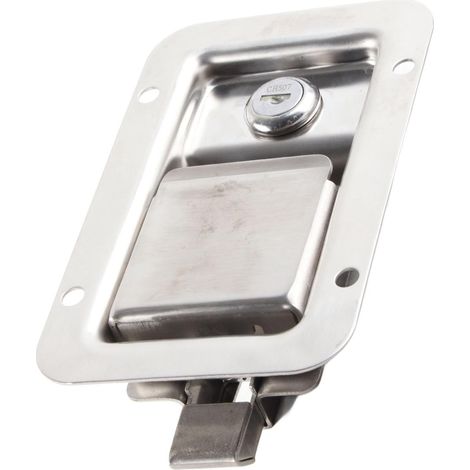 Remplacement de Serrure de Porte de Camping-car, Loquet de Porte de Camping-car 140x90mm, Serrure de Porte de Camping-car en Acier Inoxydable 304 avec clé pour Camping-cars (1/5)