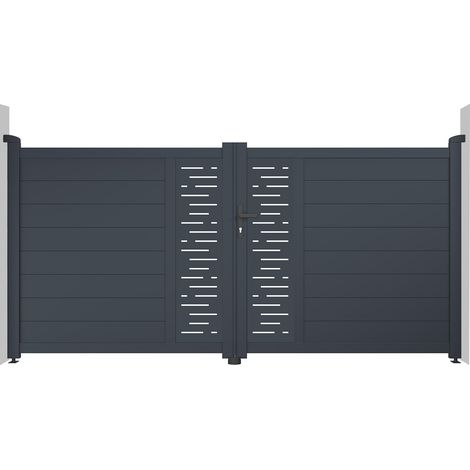 Puerta batiente de aluminio 3m ARLBERG 300 x 140 cm (1/5)