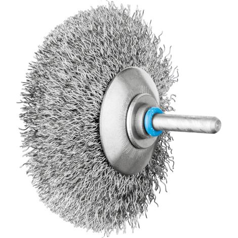 PFERD TOOLS INOX-TOTAL Kegelbürste ungezopft KBUIT Ø80x10mm Schaft-Ø6 mm Edelstahl-Draht-Ø0,30 10 Stk