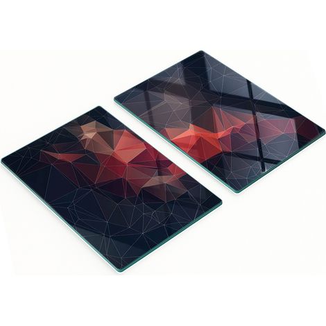 Taglieri decorativi in vetro temperato con motivo astratto, 2x40x52 cm (1/5)