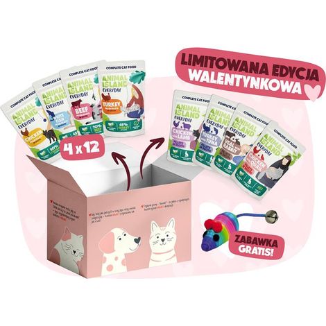 Bustine Animal Island Love Box, mix di gusti, 52 pezzi + giocattolo in omaggio (1/2)