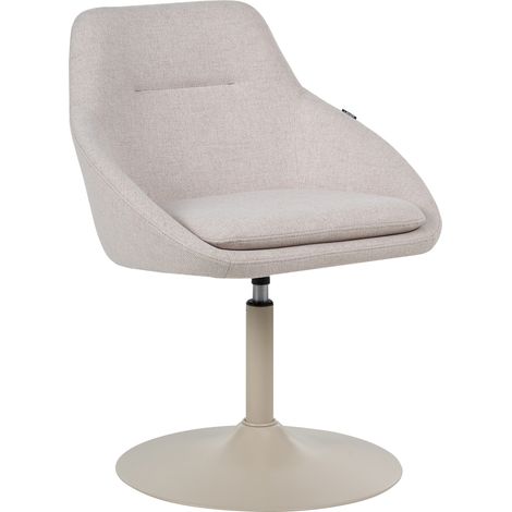 Silla de comedor giratoria decorativa de tela base 360° beige claro Westminster (1/5)