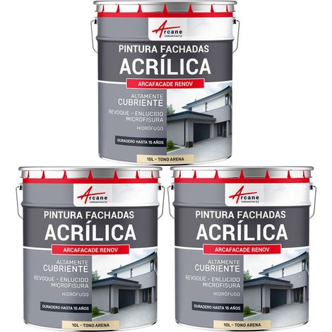 Pintura acrílica para exteriores, impermeable y duradera para fachadas exteriores - ARCAFAÇADE RENOV