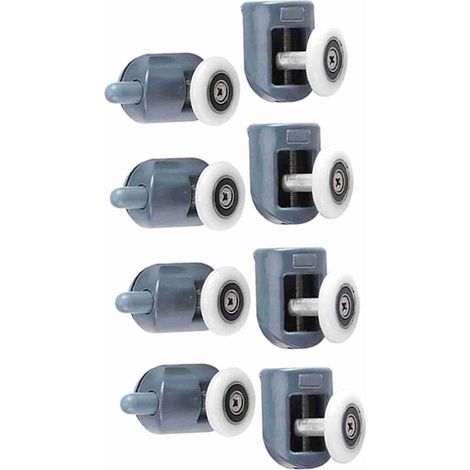 Asixxsix Jeu de roulettes porte douche double la plupart des (1/4)