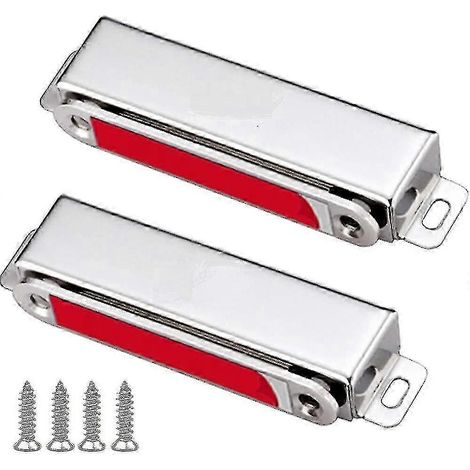 Aimant puissant de 28 kg pour porte de placard, 2 pièces, en acier inoxydable. Fixations magnétiques pour meubles, tiroirs et douche. (1/5)