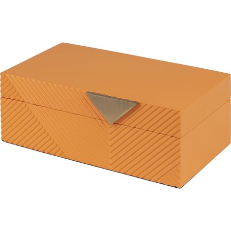 Boîte en métal et résine 22 x 13 x 8,5 cm