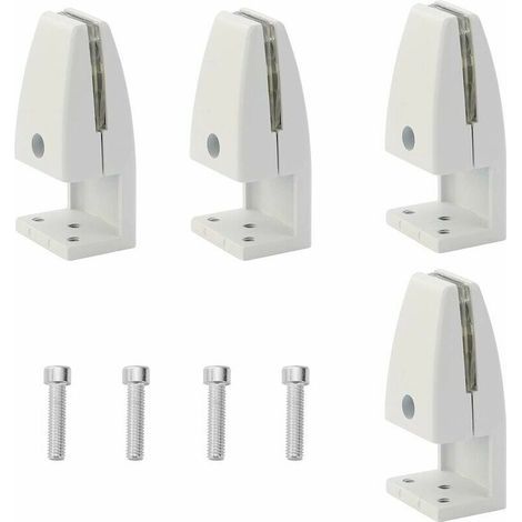 Lot de 4 pinces de séparation de bureau, en alliage d'aluminium, clips de protection contre les éternuements, clips pour panneau d'intimité pour salle de classe (5–20 mm) (1/5)