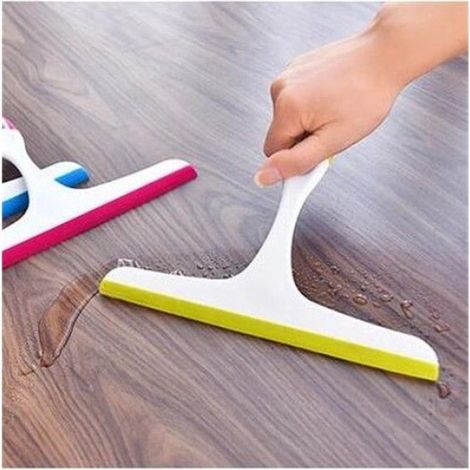 3 Raclette de douche, PP TPR, 25x22cm, pour vitres baignoire cuisine voiture (1/5)