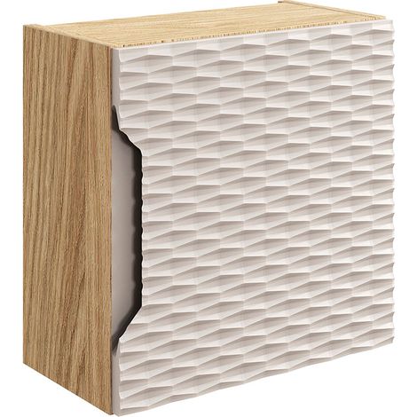 Armoire murale 1 porte Elora Beige et Bois (1/5)