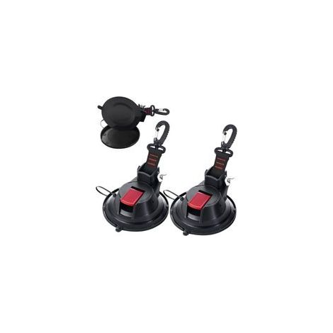 2 Pièces Ancre à Ventouse avec Fixation du Grands Crochet d'Arrimage, supporte jusqu'à 30 kg,Ventouses d'ancrage Extra Fortes pour Camping, Ménage, Camping-Cars, Tentes, Auvents de Vo (1/4)