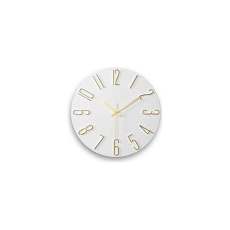 Orologio da parete silenzioso e preciso, dal design moderno, senza ticchettio, 30 cm (bianco) (1/5)