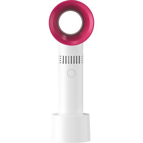 Ventilateur turbo portable sans pales main USB haute vitesse mini ventilateur de bureau blanc usage intérieur extérieur quotidien été compact (1/5)