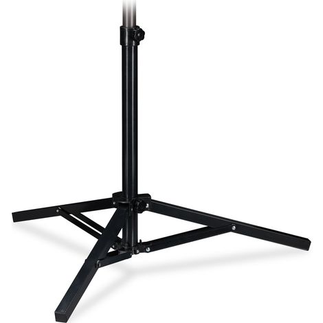 Relaxdays Support de parasol, jardin & camping, mobile, pliant, 25-32 mm, HLP 55x76x76 cm, acier, noir