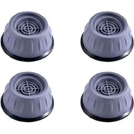 RHG Jeu de 4 Pieds Anti-Vibration Universels pour Machine à Laver et Sèche-Linge - Supports Antidérapants en Caoutchouc Réducteur de Bruit - Compatible Meubles et Électroménagers (1/4)