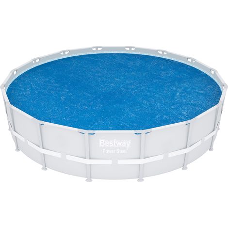PE-Solarabdeckplane Ø 462 cm, blau, rund (1/5)