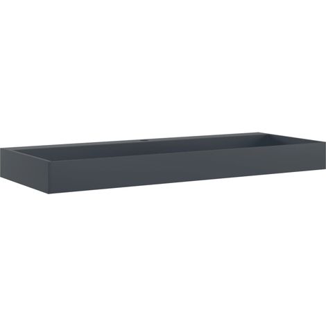 Vasque 120x46x11 cm fonte minérale/marbre anthracite