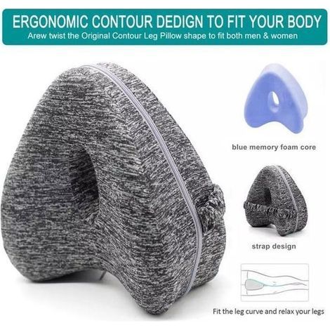 Oreiller orthopédique - Mousse à mémoire de forme - Confort médium - Lavable - Asymétrique (1/4)