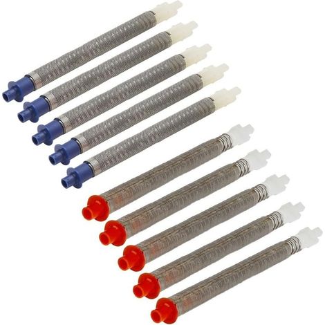 Juego de 5 filtros para pulverizadores de pintura sin aire - 60 mallas y 100 mallas para pulverizadores Wagner SG10 SG1-EF - Longitud: 127 mm - Diámetro: 11 mm - 100 mallas (1/5)