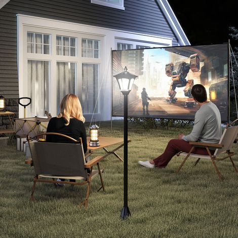Lámpara de pie solar para exteriores, farol LED clásico, 30 lúmenes, dimensiones 15 cm de largo x 15 cm de ancho x 120 cm de alto, color negro.