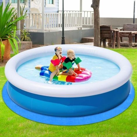 2.45M Tapis de piscine rond, résistant aux perforations, rembourrage de protection du sol pour terrasse, allée, bord de piscine (1/3)
