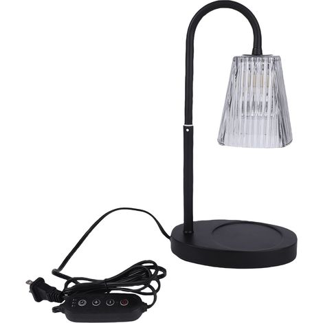 Lampe Électrique de Diffusion de Parfum avec Timer et Ampoules Dimmable - Base Bois, Corps Métal, Verre Vintage pour Ambiance Sérénité Domicile (1/2)