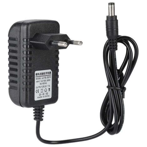 25,2 V/1 A Schnelllade-Netzteil für Lithium-Ionen-Akkus, 100–240 V Eingang, mehrstufiger Schutz, EU-Stecker (1/4)