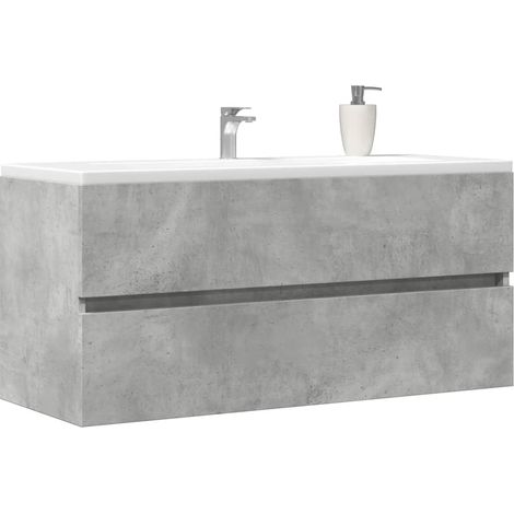 Waschbeckenunterschrank Betongrau 100x38,5x45 cm Holzwerkstoff