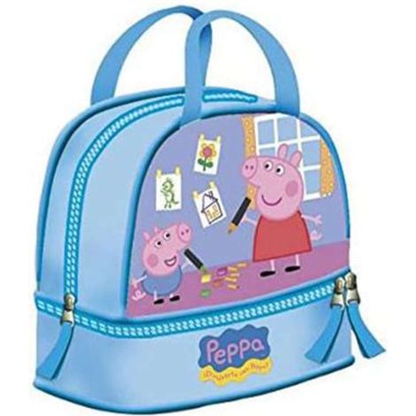 Cestino Asilo Peppa Pig Blu23Cm. X1