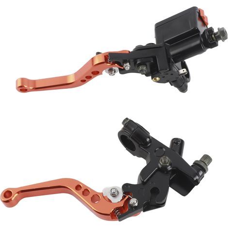 Paar universelle orangefarbene Hebel für 7/8" (22 mm) Motorrad-Brems- und Kupplungszylinderbehälter (1/5)