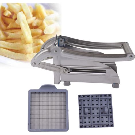 Coupe-pommes de terre manuel, coupe-concombres et pommes de terre, courroie en acier inoxydable antidérapante, outil pour frites (1/5)