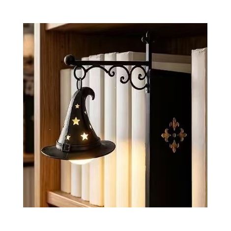 Lampe de Lecture Design Chapeau de Sorcière - Luminaire Décoratif Original pour Bibliothèque, Bureau ou Chambre