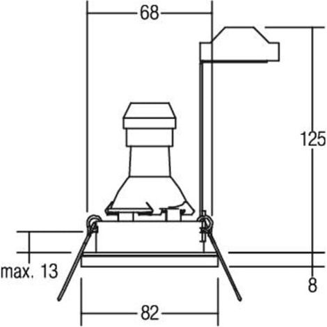 brumberg Einbaudownlight GU10 max. 50W weiß glänzend rund (1/2)