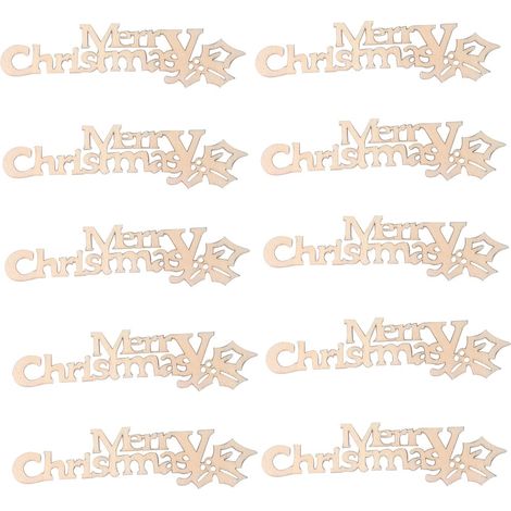 Décorations de Noël en bois, alphabet à faire soi-même, petit album en bois pour scrapbooking, décoration intérieure (1/5)