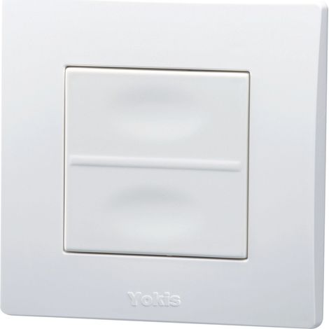 Yokis – Télécommande murale 2 touches – Commande volet roulant – Portée 250m – Autonomie 7 ans – IP54 – TLM2T45P