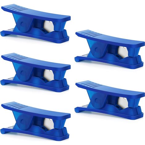 Coupe-tube pneumatique bleu, 5 pièces, pour tubes en nylon, PVC et PU, jusqu'à 19 mm de diamètre extérieur (1/5)