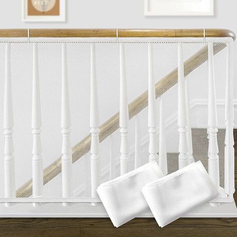 Balcony Stair Railing Guards for Balcony and Stairs Indoor Outdoor 2 x 0.8 m L x H Baby Safety Child Safety Stair Net Pet Toy (1/5)