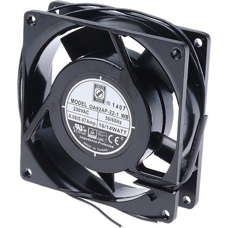 Ventilateur axial RS PRO 230 V c.a., 59.5m³/h, 92 x 92 x 26mm, 13W ( Prix pour 1 )