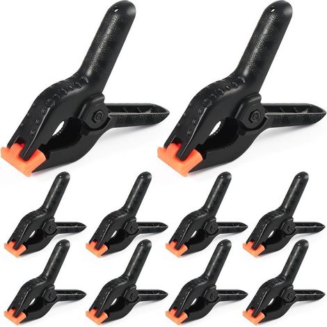 10 Spring Clips 11cm – Sturdy Plastic Clips for DIY, Woodworking, Crafts, Balloons, Photo Props and Pool Covers (1/5)