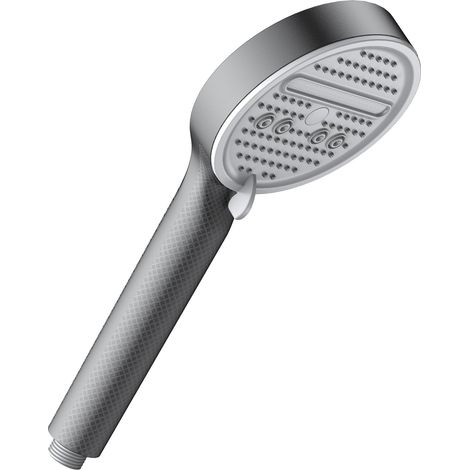 Système de Douche Pommeau de Douche, Haute Pression Économiseur d'Eau Douchette à Main – 120 mm Grande Pomme de Douche avec 5 Modes de Jet, Economie Deau pour Installation Universelle - Gris (1/5)