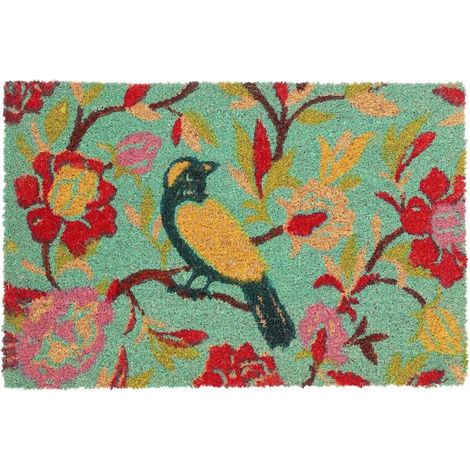 Paillasson en fibre de coco motif oiseau (1/5)